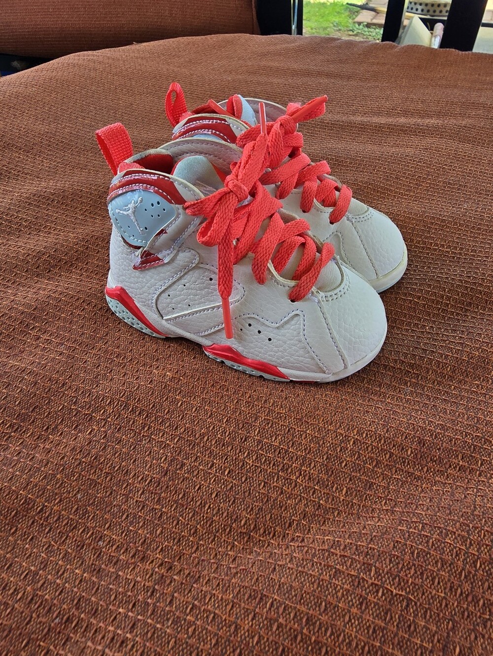 Nike Air Jordan Retro 7 Topaz Mist TD Shoes White Toddler Size 6c